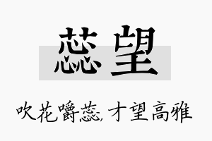 蕊望名字的寓意及含义