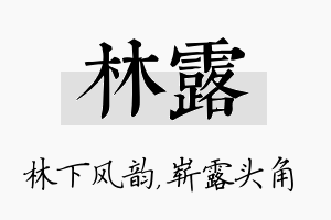 林露名字的寓意及含义