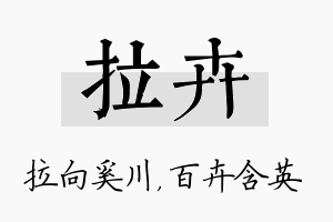 拉卉名字的寓意及含义