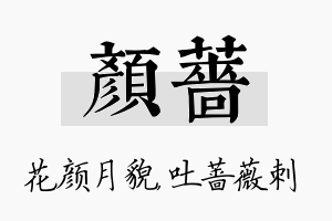 颜蔷名字的寓意及含义