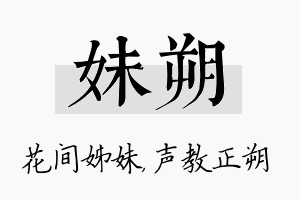 妹朔名字的寓意及含义