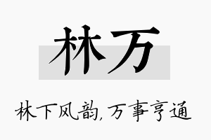 林万名字的寓意及含义