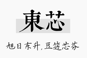 东芯名字的寓意及含义