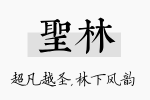 圣林名字的寓意及含义