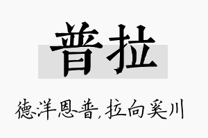 普拉名字的寓意及含义