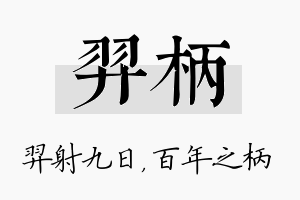 羿柄名字的寓意及含义