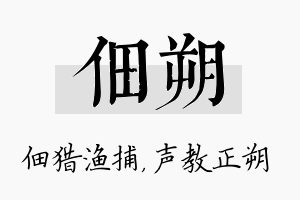 佃朔名字的寓意及含义