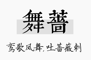 舞蔷名字的寓意及含义