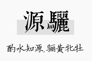 源骊名字的寓意及含义