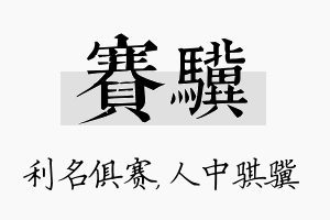 赛骥名字的寓意及含义