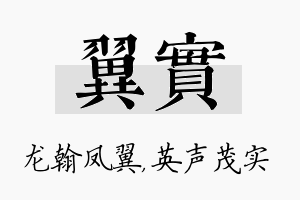 翼实名字的寓意及含义