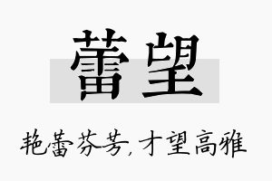 蕾望名字的寓意及含义