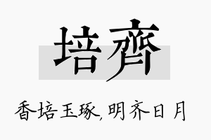 培齐名字的寓意及含义