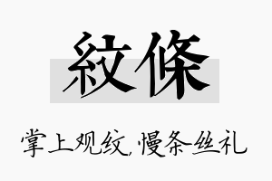 纹条名字的寓意及含义