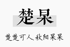 楚杲名字的寓意及含义