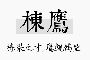 栋鹰名字的寓意及含义