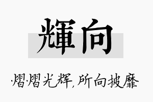 辉向名字的寓意及含义