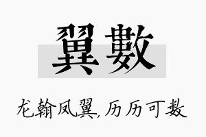 翼数名字的寓意及含义