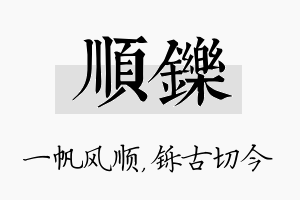 顺铄名字的寓意及含义