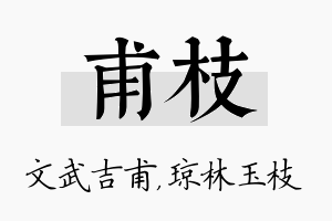 甫枝名字的寓意及含义