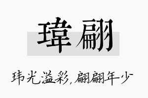 玮翩名字的寓意及含义