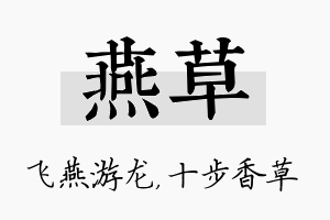 燕草名字的寓意及含义