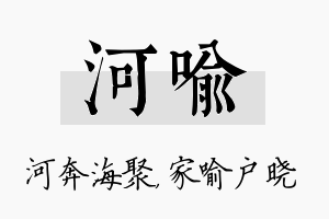 河喻名字的寓意及含义