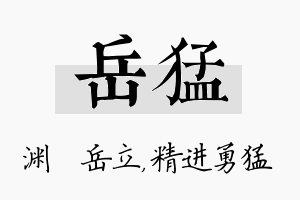 岳猛名字的寓意及含义