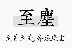 至尘名字的寓意及含义