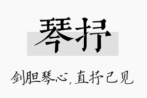 琴抒名字的寓意及含义