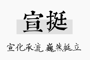 宣挺名字的寓意及含义