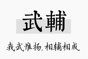 武辅名字的寓意及含义