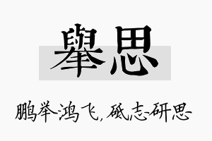 举思名字的寓意及含义