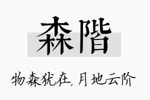 森阶名字的寓意及含义