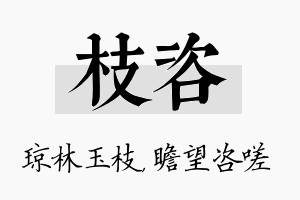 枝咨名字的寓意及含义