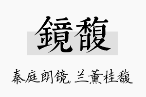 镜馥名字的寓意及含义