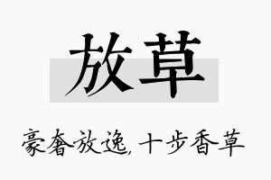 放草名字的寓意及含义