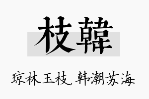 枝韩名字的寓意及含义