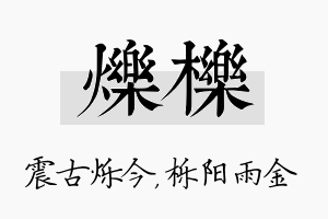 烁栎名字的寓意及含义