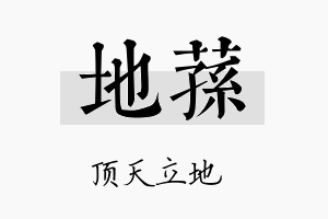 地荪名字的寓意及含义