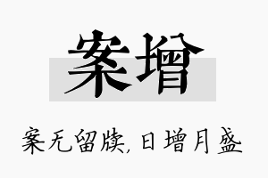 案增名字的寓意及含义