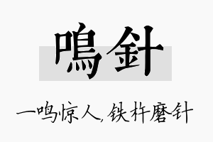 鸣针名字的寓意及含义