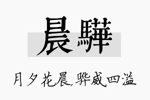 晨骅名字的寓意及含义