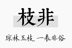 枝非名字的寓意及含义