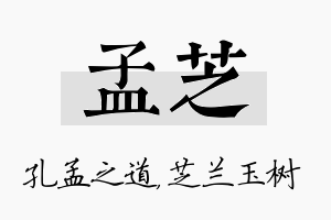 孟芝名字的寓意及含义