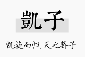 凯子名字的寓意及含义