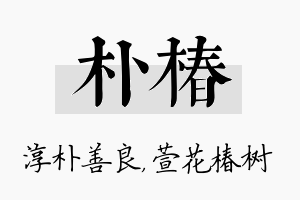 朴椿名字的寓意及含义