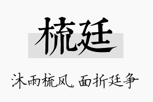 梳廷名字的寓意及含义