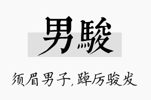 男骏名字的寓意及含义