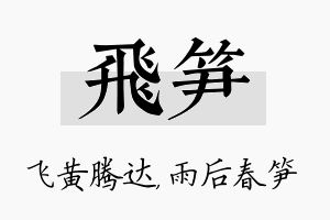 飞笋名字的寓意及含义